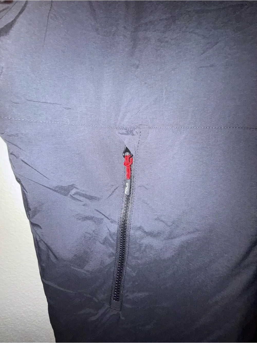 Polo by Ralph Lauren Black Puffer Jacket with Red Pony Accent